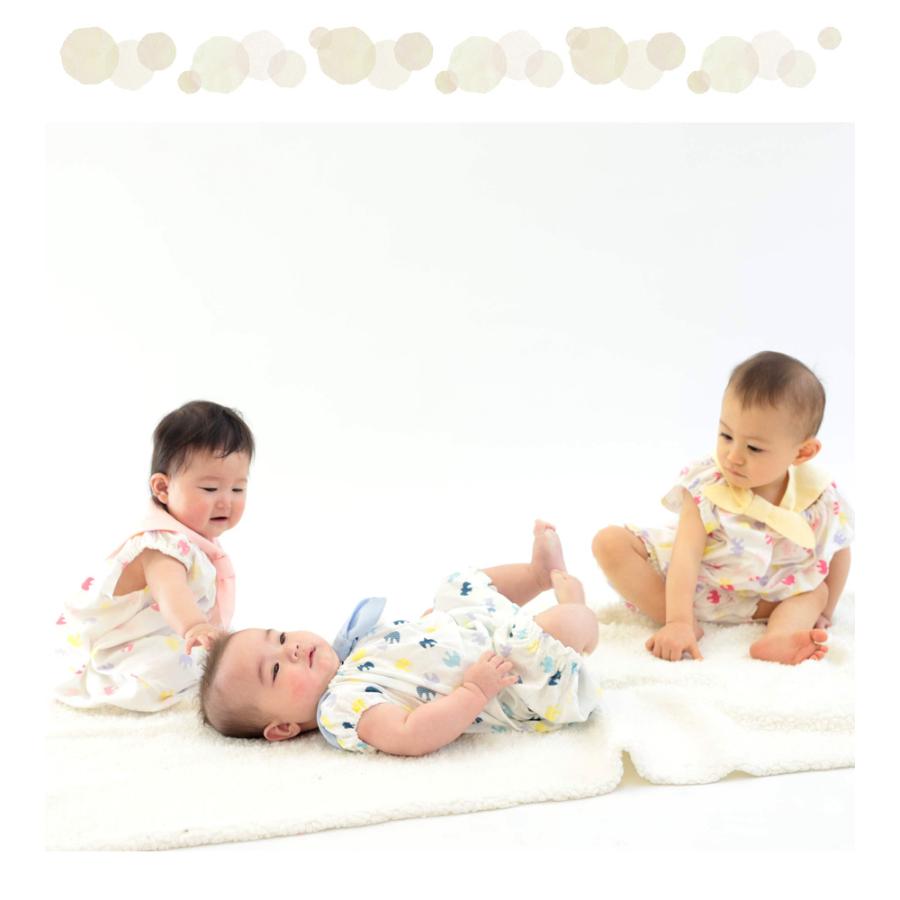 保冷ポケット付きスカーフスタイ ふんわりオール ベビー キッズ 子供服 2点セット メール便送料無料 夏服 ロンパース 女の子 通販 熱中症対策 男の子