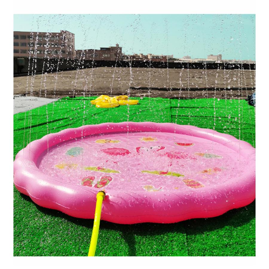 噴水プール 幼児用 ビニールプール 噴水 170cm x 105cm 噴水シャ@ 81Cwqu76CvL.jpg_BO30,255,255,