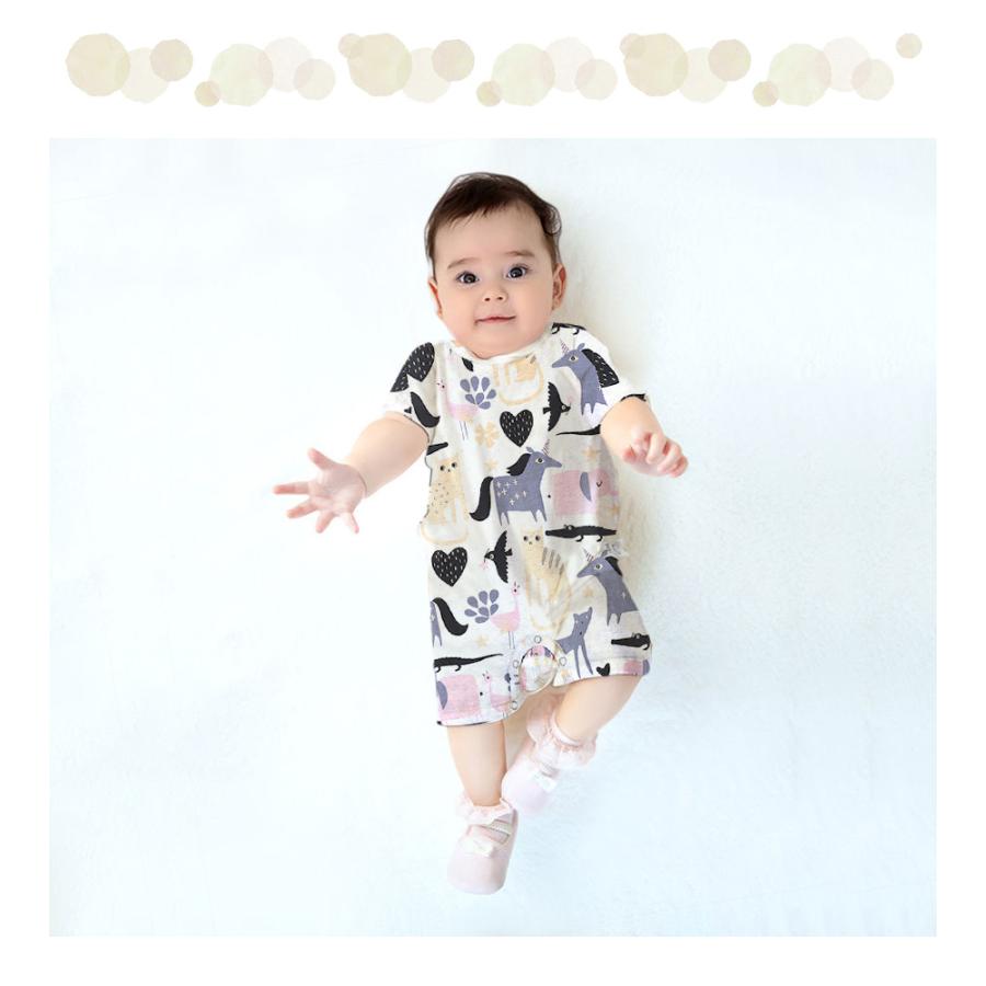 総柄 半袖 カバーオール ベビー 夏服 男の子 女の子 ロンパース 誕生日 保育園 お着替え 70 80 90cm ギフト 出産祝い プレゼント Sho Garacover ノップノップ 通販 Yahoo ショッピング