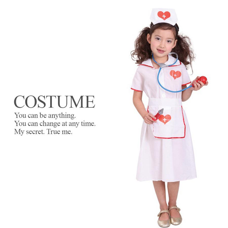 子供用 ナースコスチューム キャップ風カチューシャ エプロン 3点セット 看護婦 看護師 ナース服 女の子 キッズ 子供 ハロウィン コスプレ 送料無料 Sho Nurskids ノップノップ 通販 Yahoo ショッピング