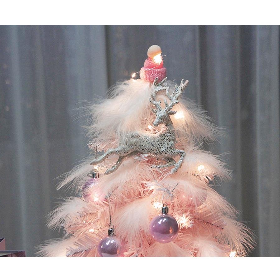 クリスマスツリー フェザー ピンク 55cm オーナメント付 電飾付き ツリー 卓上 ボタン電池 おしゃれ 高級 照明 クリスマス 即納 送料無料 Sho Xtree Pk ノップノップ 通販 Yahoo ショッピング