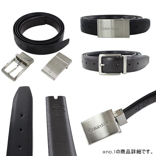 ck Calvin Klein メンズ 本革ベルト 紳士用 リバーシブル