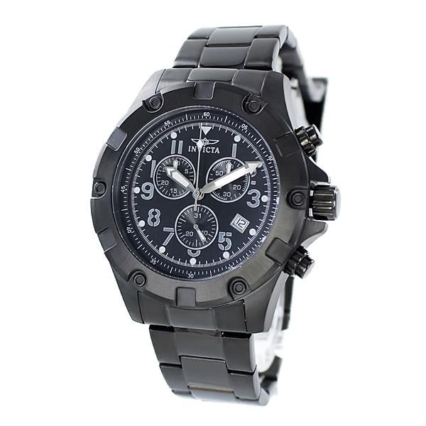 在庫限りッ アウトレット 1点限り Boxアウトレット 防水 腕時計 インビクタ メンズ クロノ ブラック ブレスレット 男性 プレゼント 安い Www Skylanceronline Com
