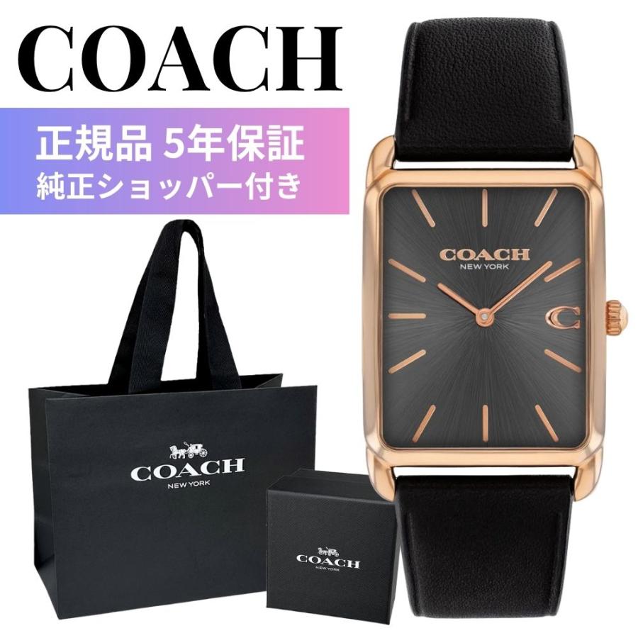 COACH（コーチ） 腕時計 メンズ レディース ブラック レザー 正規品 5 