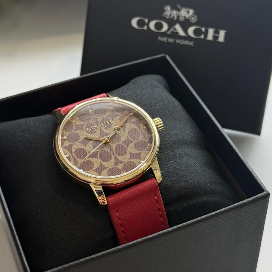 COACH（コーチ） 腕時計 正規品 5年保証 純正ショッパー付き レッド