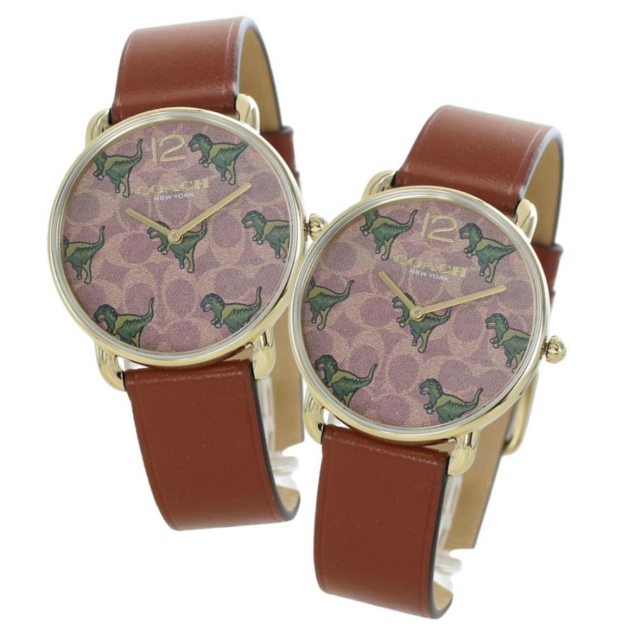美品✨ COACH コーチ　レキシー　　恐竜　ハート　ラウンド　腕時計　稼動品 COACH（コーチ） ショッパー付き 恐竜 ペアウォッチ レキシー 腕時計