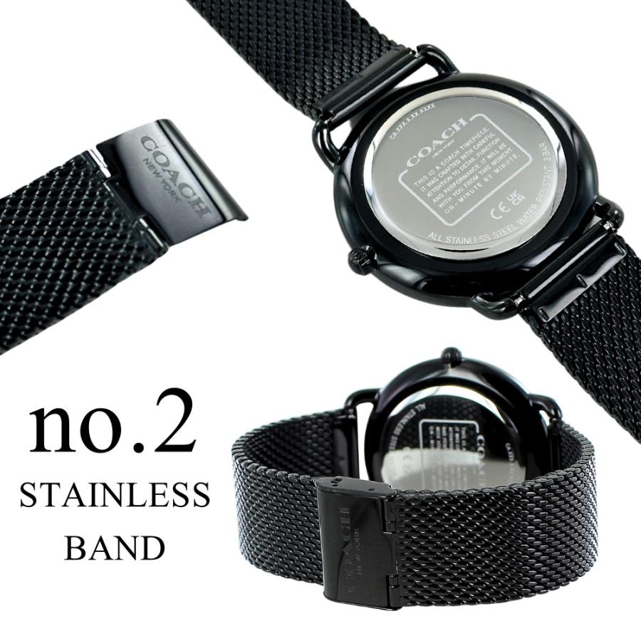 COACH ショッパー付き コーチ 腕時計 手表 メンズ ブラック 革