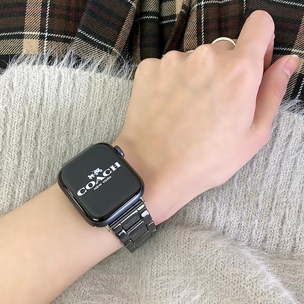 コーチ アップルウォッチ ベルト バンド セラミック ブラック 38 40 