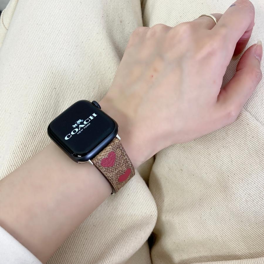 コーチ アップルウォッチ ベルト バンド 革 ブランド おしゃれ 38 40 41mm シリーズ 9 全シリーズ対応 誕生日プレゼント