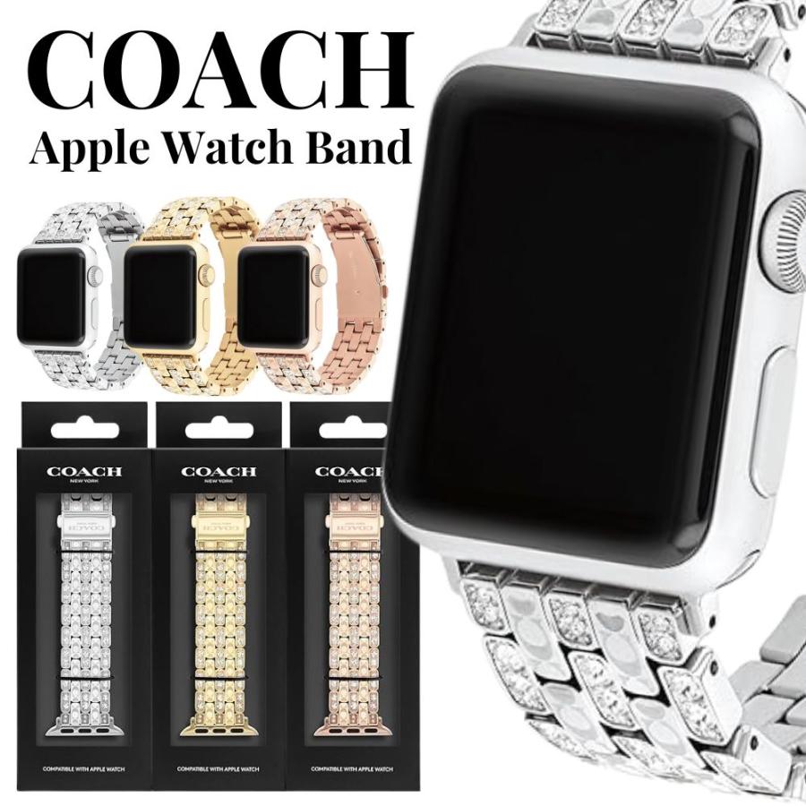 COACH（コーチ） アップルウォッチ バンド 替え ベルト パヴェ