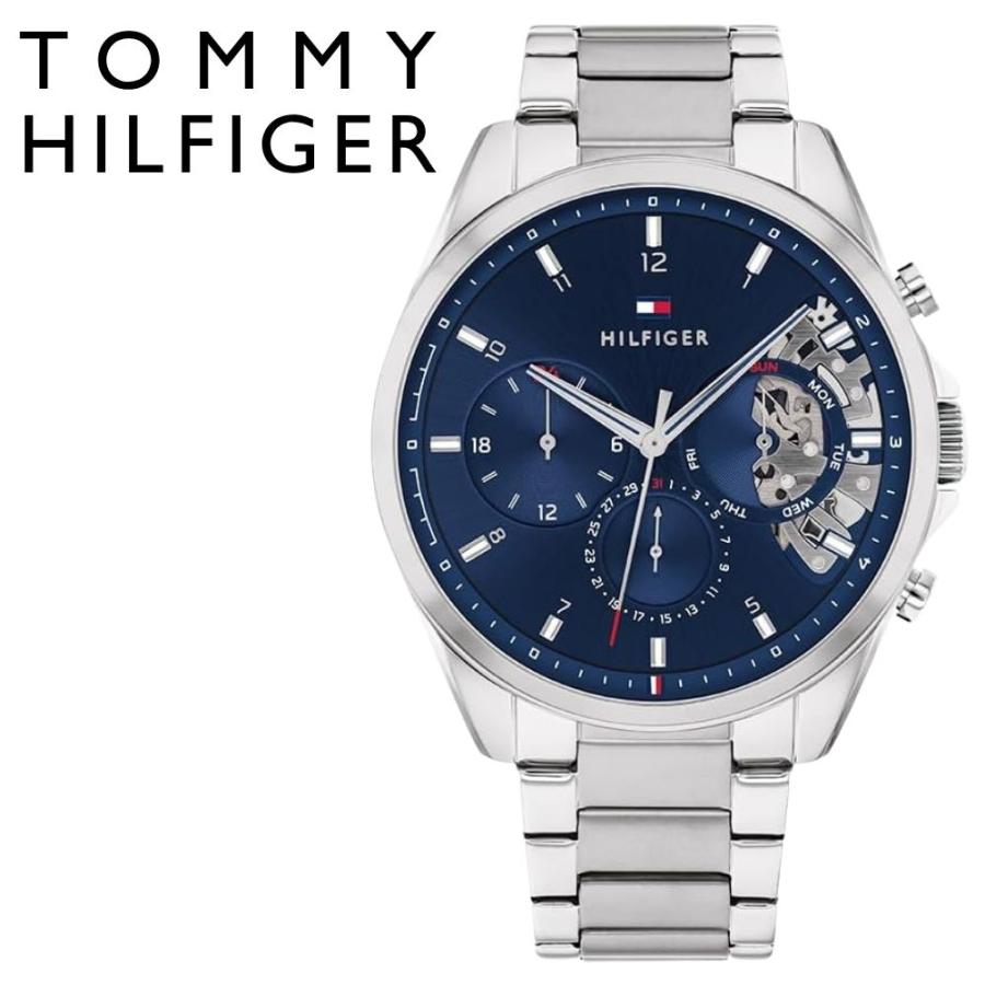 新品未使用トミーヒルフィガー 腕時計　メタルバンド　シルバー　ビジネス TOMMY HILFIGER（トミー・ヒルフィガー） 腕時計 メンズ 44mm ネイビー