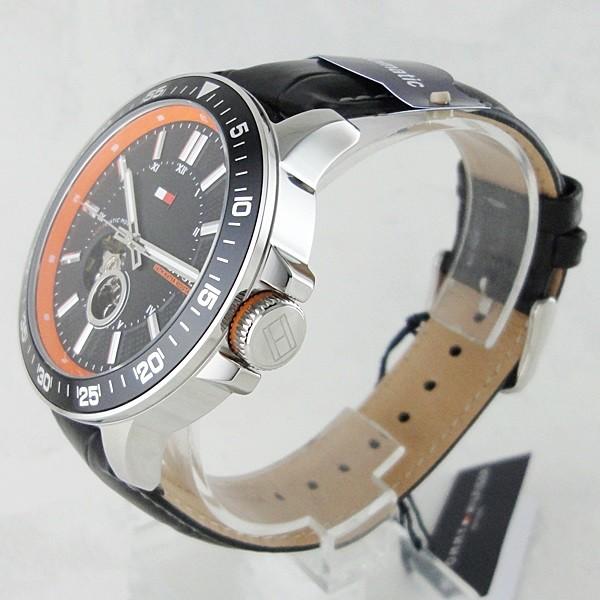 トミーヒルフィガー メンズ ブラック オレンジ 自動巻き 1791055 クリスマス プレゼント 約