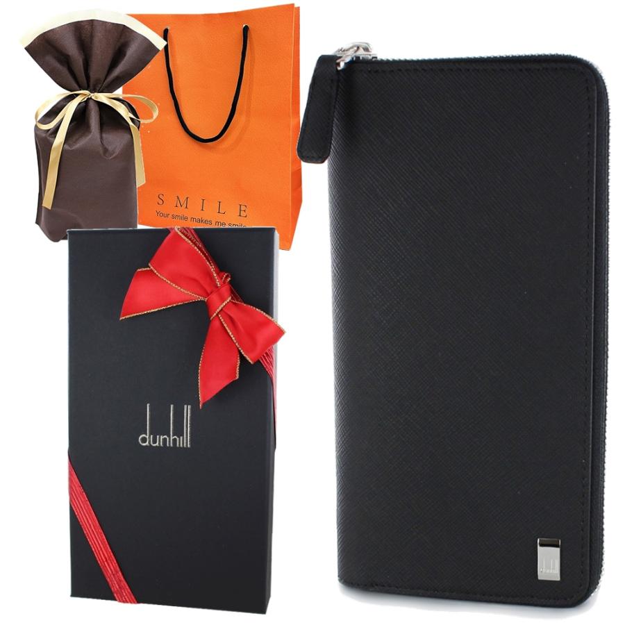 ダンヒル 未使用品 スペイン製 レザー 長財布 ブラック ギャランティ