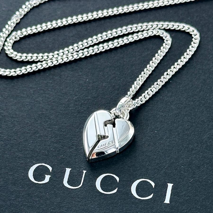 GUCCI グッチ ノット ハート ネックレス レディース シルバー925 GUCCI グッチ ノット ハート ネックレス レディース シルバー925