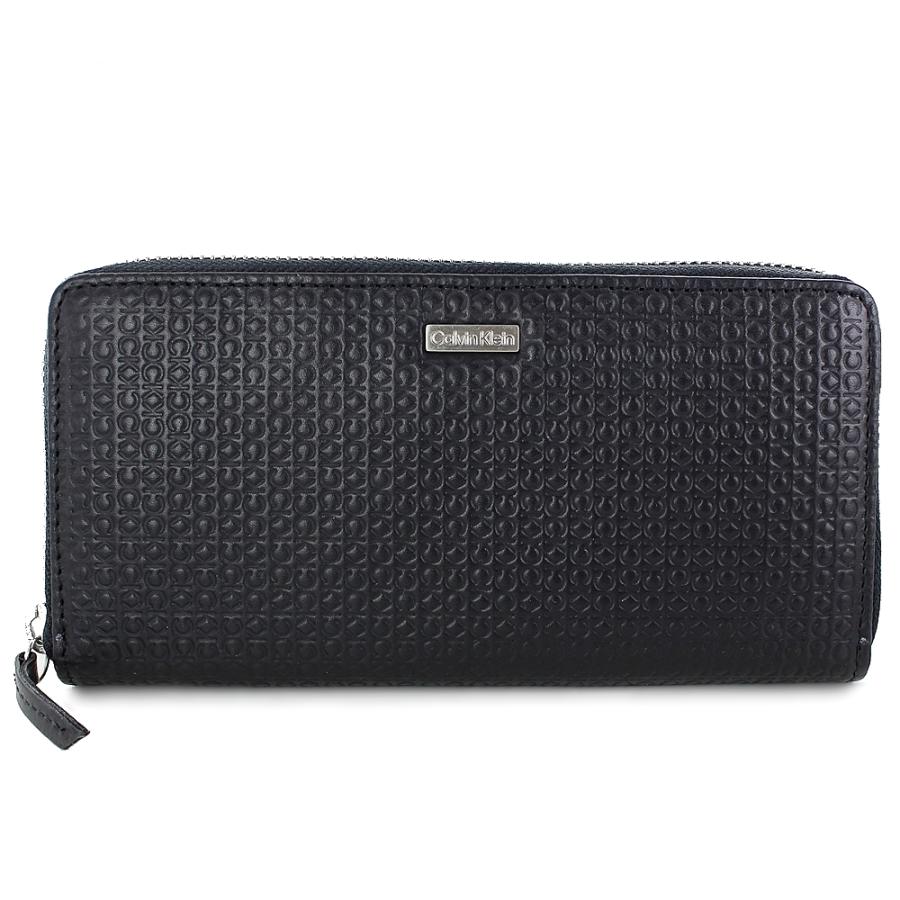 ck Calvin Klein カルバンクライン メンズ 長財布 革 財布 ブラック