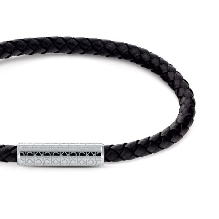 カルバンクライン 正規品 ショッパー付き レザーブレスレット メンズ 革 ブラック ランキング お祝い 爆買 成人 卒業 入学の画像