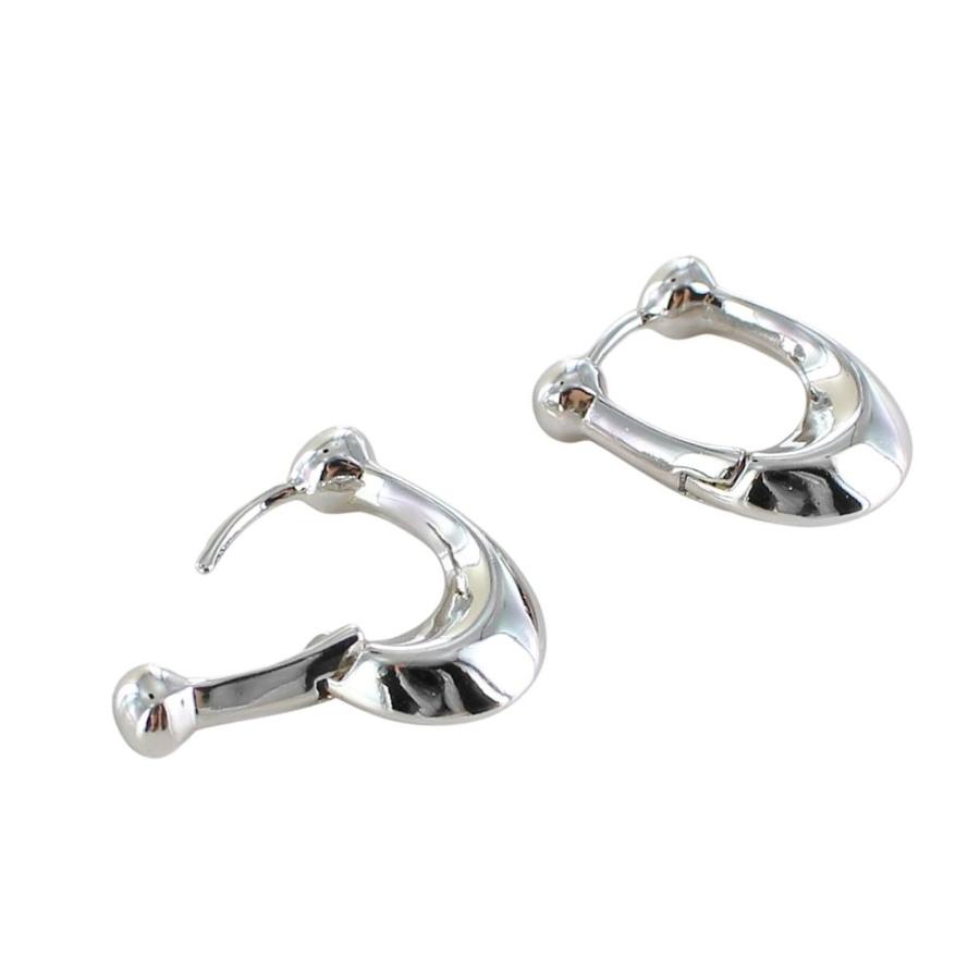 COACH（コーチ） ピアス レディース ブランド Cロゴ シルバー フープ