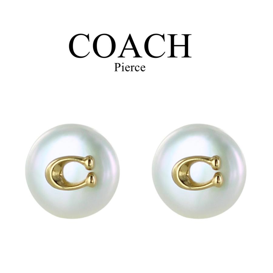新品　新作☆COACH コーチ　ピアス　ゴールド　リボン　コーチロゴ COACH（コーチ） ピアス レディース パール Cロゴ ゴールド スタッド
