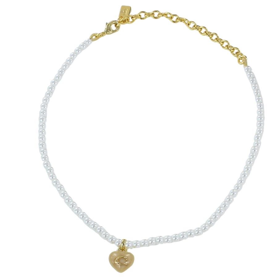 COACH（コーチ） チョーカーネックレス ハート パール調 レディース