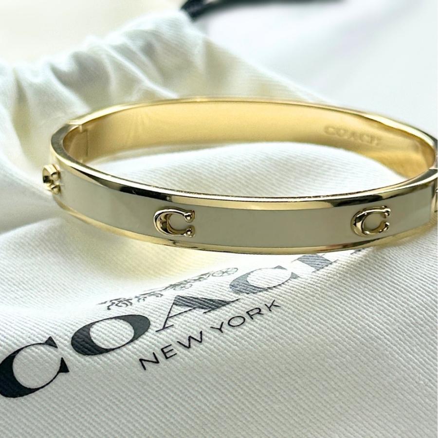 COACH（コーチ） バングル ブレスレット アイボリー ゴールド