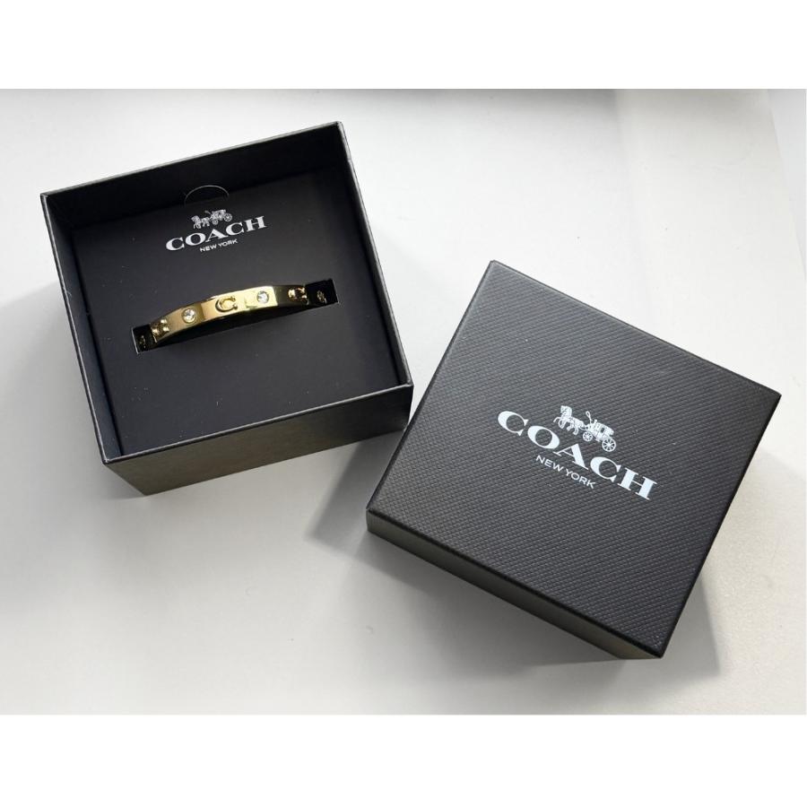 コーチ バングル レディース ゴールド Cロゴ クリスタル ブレスレット 可愛い ギフト COACH 爆買 成人 卒業 入学の画像