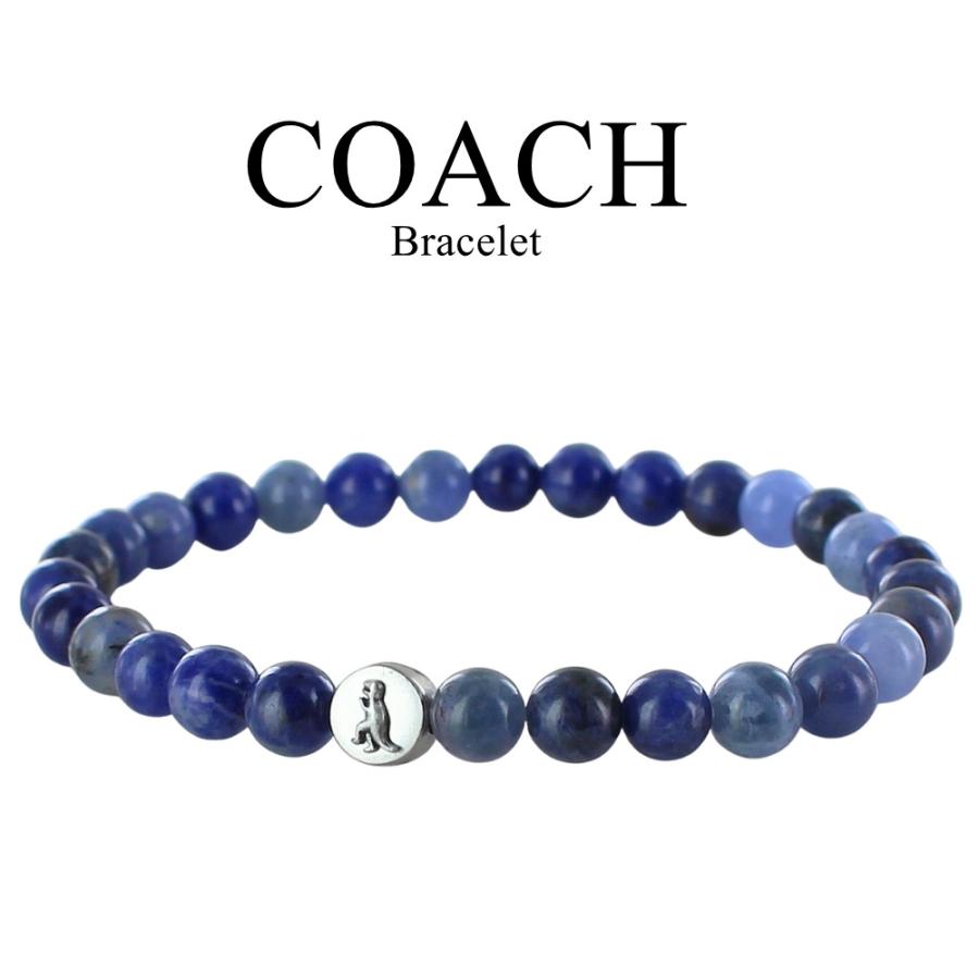 COACH（コーチ） レディース シルバー925 ブルー ビーズ ブレスレット