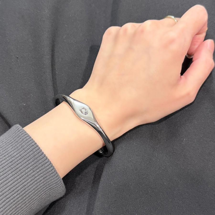 コーチ バングル レディース シルバー Cロゴ メタル ブレスレット 可愛い ギフト COACH 爆買 成人 卒業 入学の画像