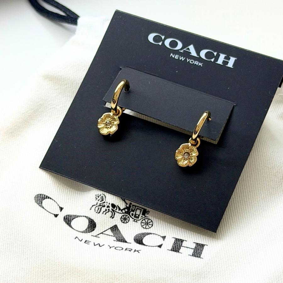 COACH（コーチ） ピアス レディース フープピアス ゴールド Cロゴ