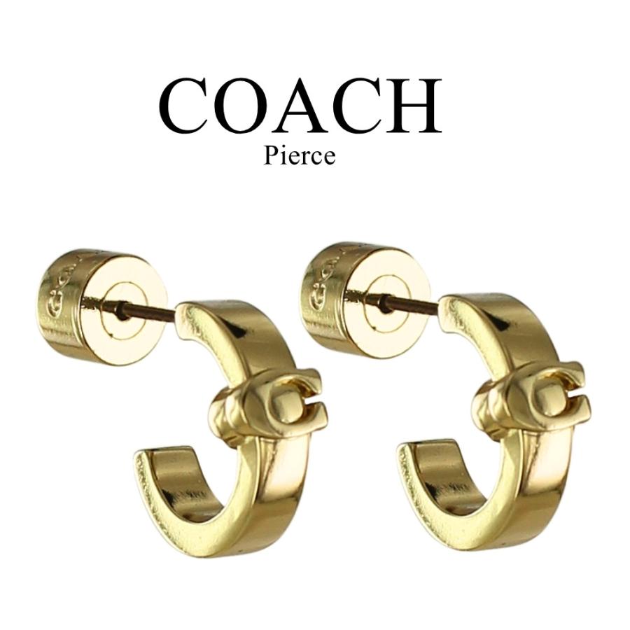 COACH（コーチ） ピアス レディース フープピアス ゴールド Cロゴ