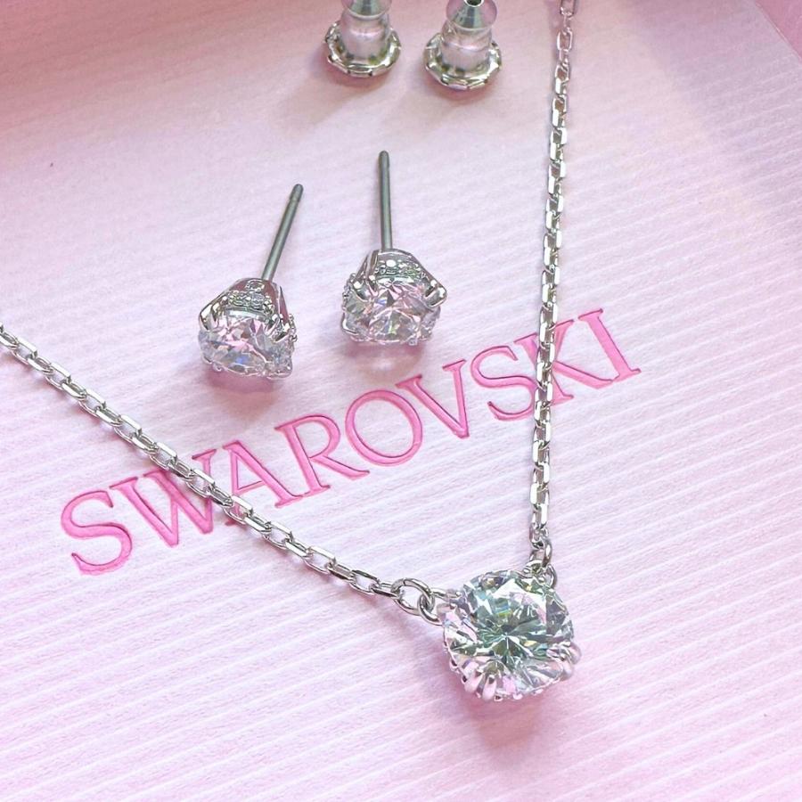 swarovskiスワロフスキー ネックレス&新品ピアス SWAROVSKI（スワロフスキー） ラッピング済 ギフトセット ネックレス