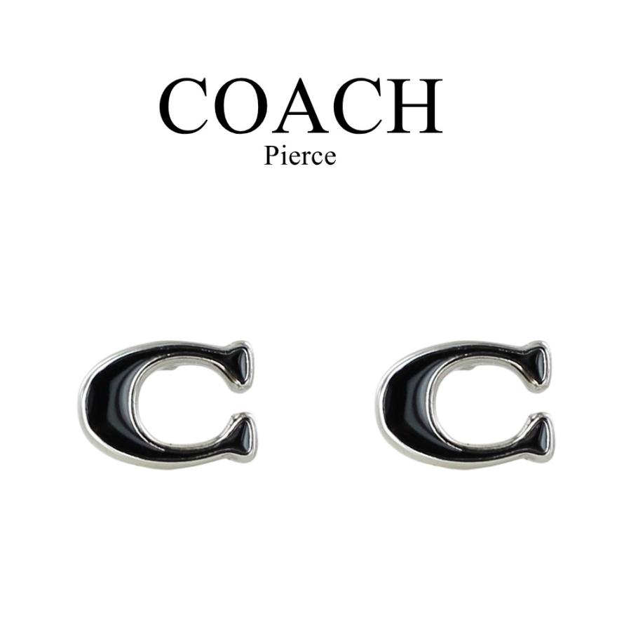 COACH（コーチ） ピアス レディース ブラック 小ぶり かわいい