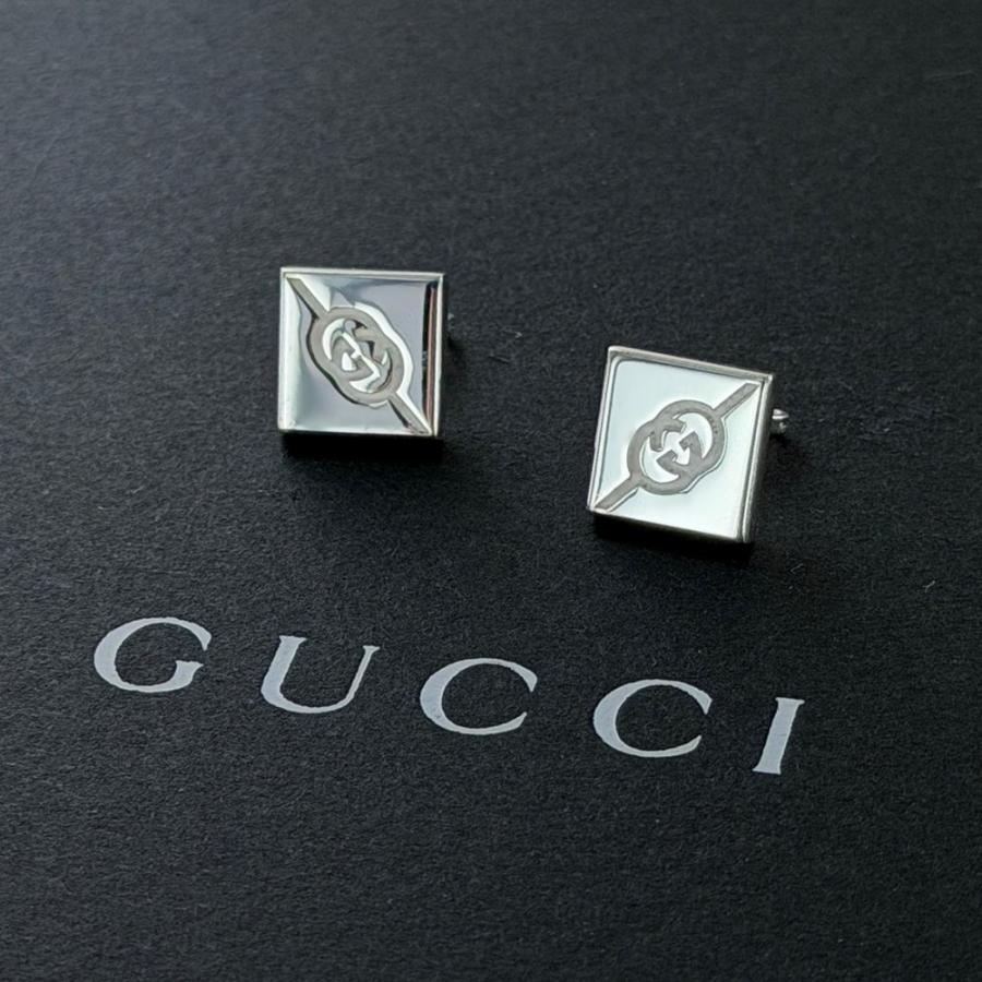 GUCCI（グッチ） ピアス ダイアゴナル インターロッキングG レディース