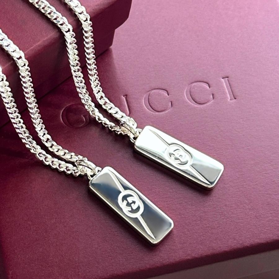 GUCCI グッチ ペアネックレス メンズ レディース お揃い ペンダント 2本セット カップル 爆買 成人 卒業 入学の画像