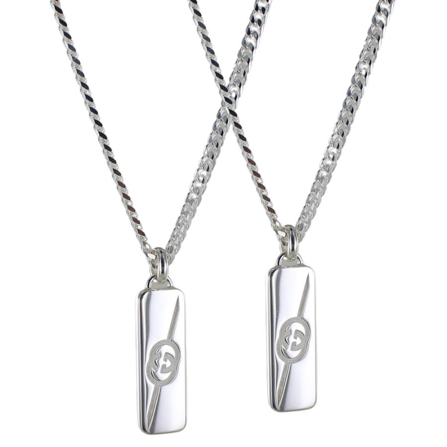GUCCI グッチ ペアネックレス メンズ レディース お揃い ペンダント 2本セット カップル 爆買 成人 卒業 入学の画像