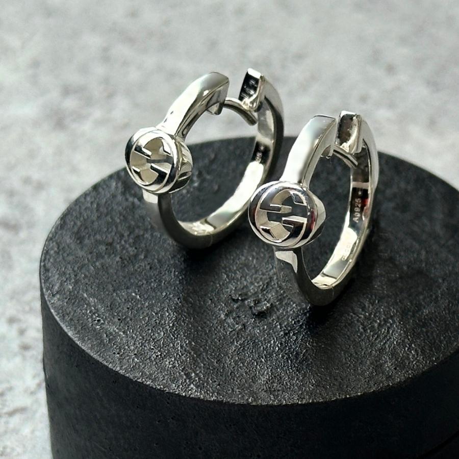 【kapon】GUCCI インターロッキングG ピアス アラベスク（片耳） GUCCI グッチ SV シルバー ピアス インターロッキングGアラベスク