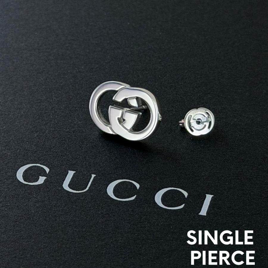 【美品】　GUCCI インターロッキングg ピアス　片耳　キャッチGGロゴ GUCCI（グッチ） ピアス 片耳 インターロッキングG シルバー925