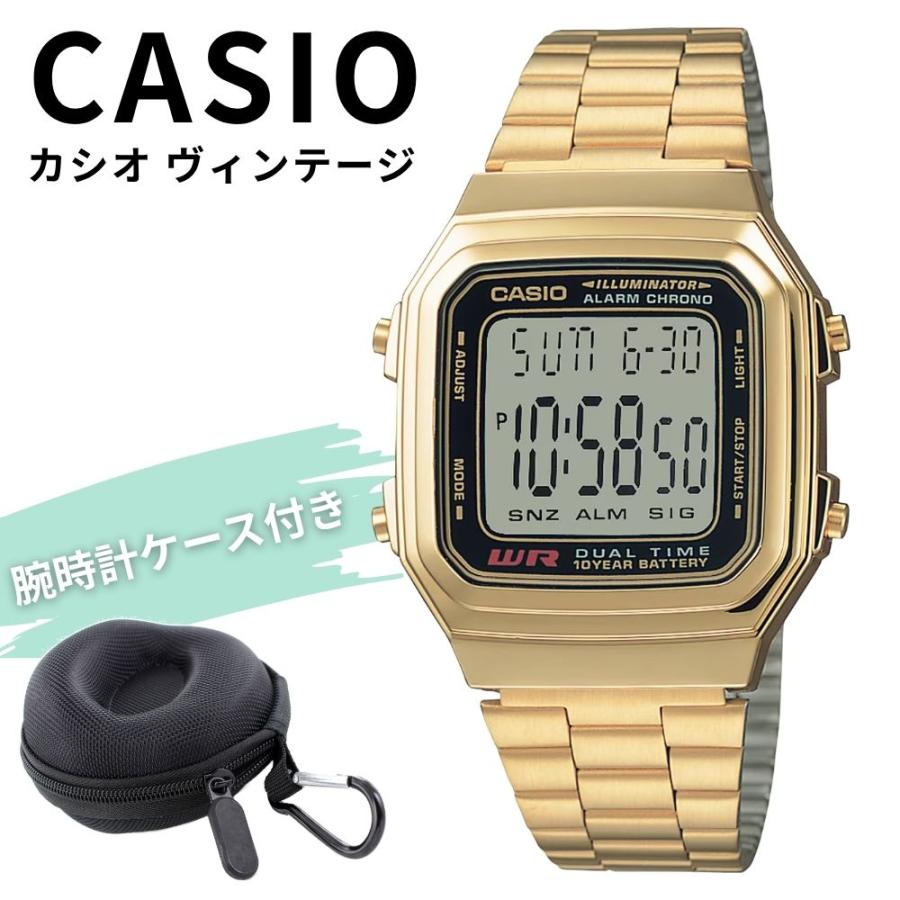 CASIO（カシオ） 腕時計 メンズ デジタル ゴールド レトロ メタル 防水 