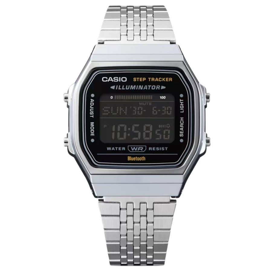 カシオ 腕時計 メンズ レディース スマホ連携 歩数計 防水 デジタル ステンレス ABL-100WE-1B 爆買 成人 卒業 入学の画像