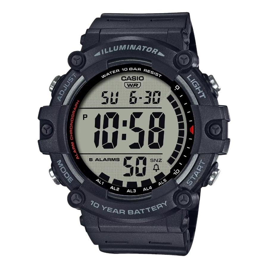 CASIO デジタル腕時計 100m防水　カジキ CASIO（カシオ） 腕時計 メンズ デジタル 見やすい 大画面 100m防水 黒