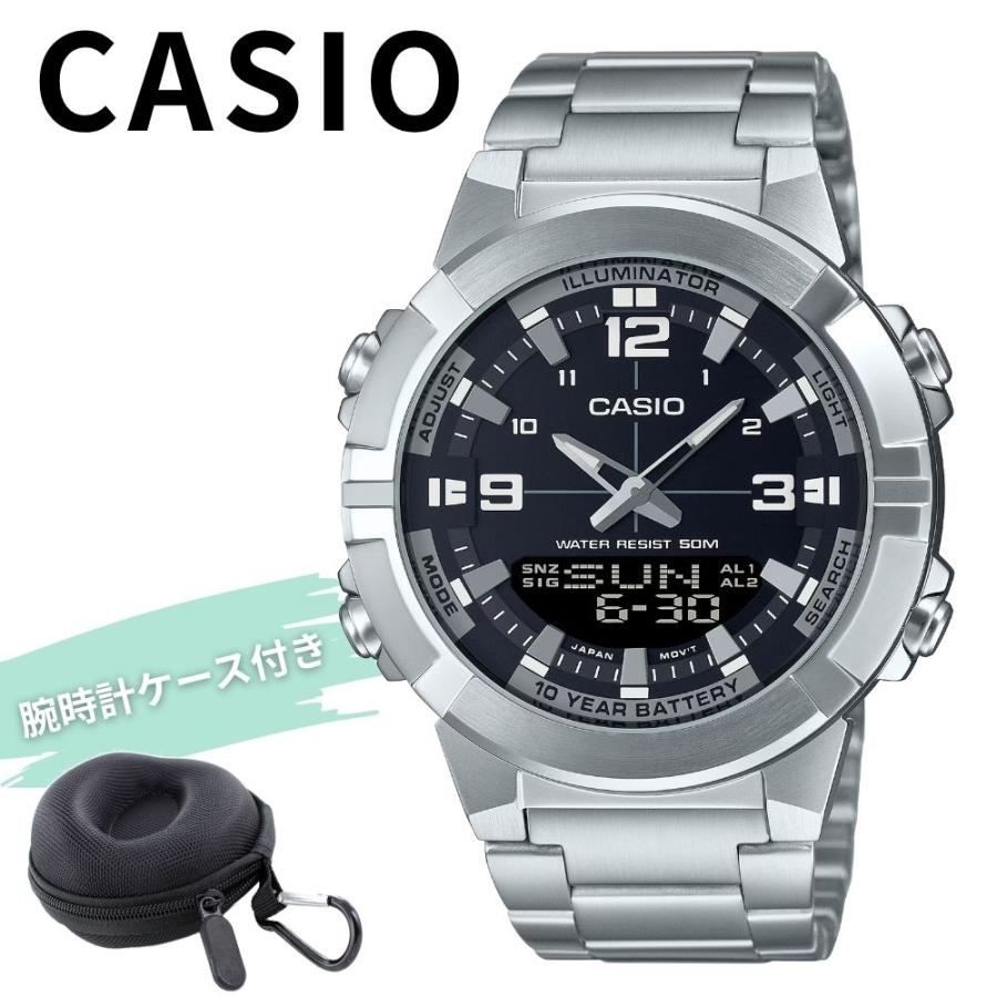 美品 CASIO カシオ メンズ腕時計 電波ソーラー アナデジ CASIO（カシオ） 腕時計 メンズ アナデジ メタル 10年電池 防水