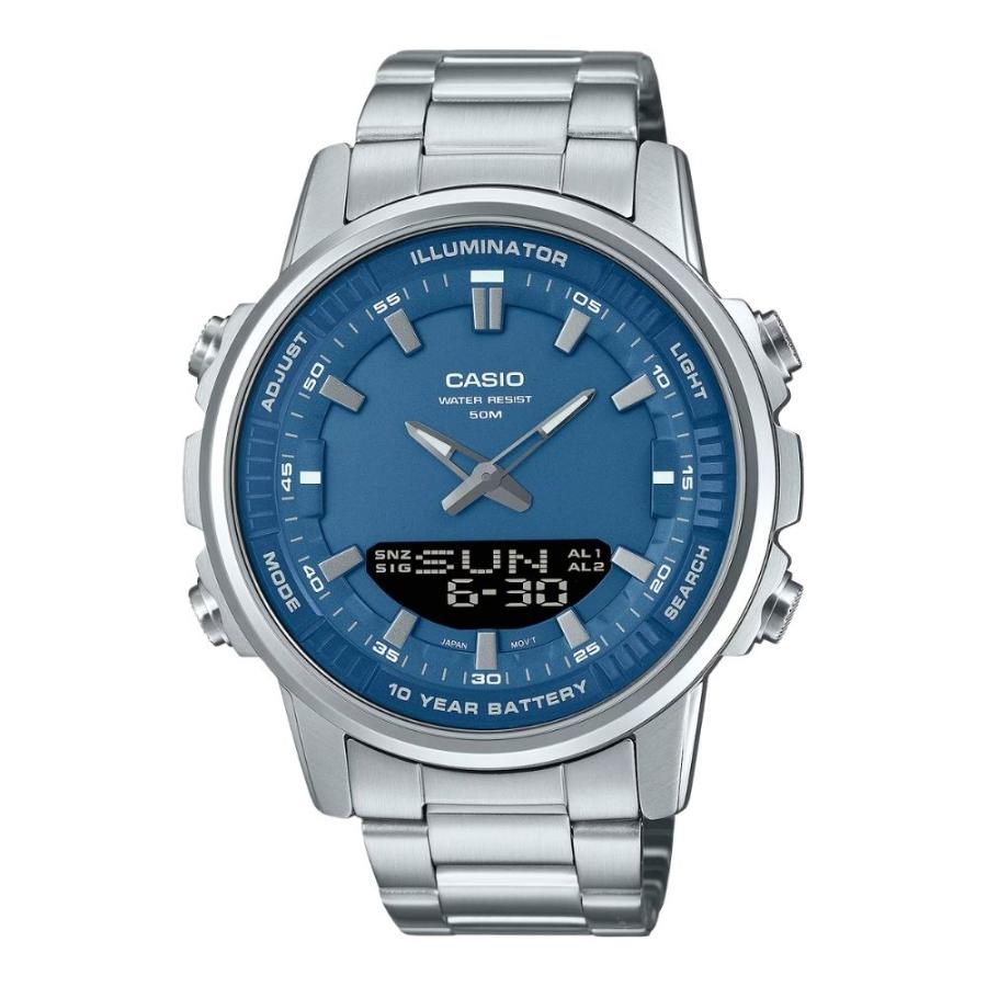 CASIO（カシオ） 腕時計 メンズ アナデジ ブルー メタル 10年電池 防水