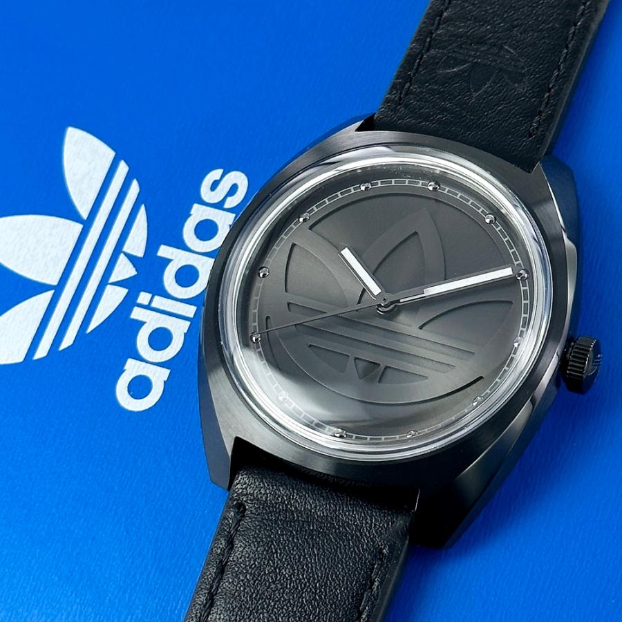 adidas（アディダス） ペアウォッチ 腕時計 手表 ブラック 革ベルト お 