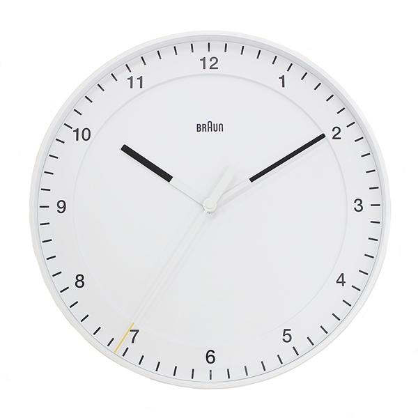 【未使用】BRAUN BC17W 定価12,650円 掛け時計 ホワイト BRAUN（ブラウン） 壁掛け 掛け時計 アナログ ウォールクロック
