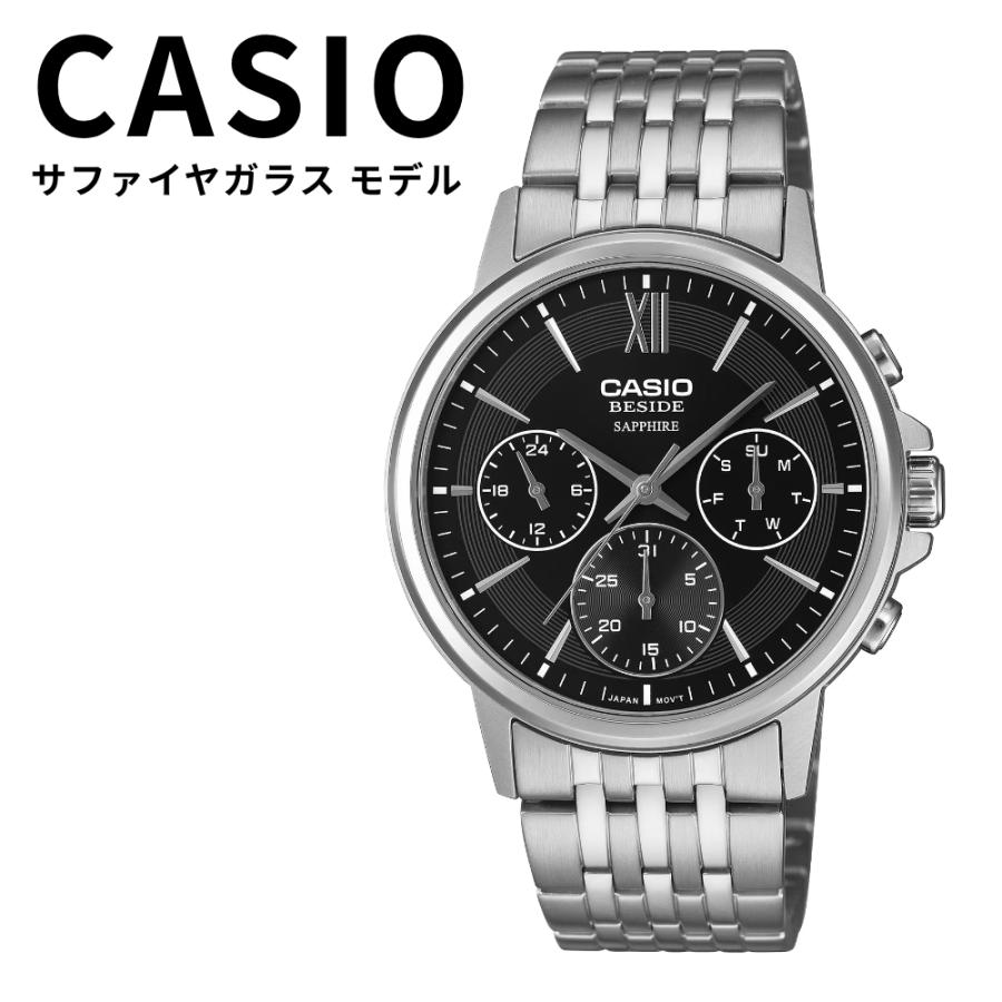 CASIO（カシオ） BESIDE メンズ 腕時計 サファイアガラス メタルベルト