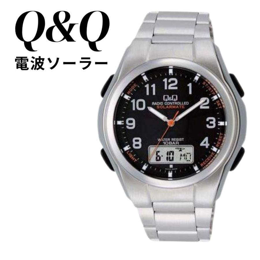 ★正規品 シチズン Q&Q 電波ソーラー 腕時計 D05A-002VK CITIZEN（シチズン） 正規品 Q&Q 電波ソーラー 腕時計 メンズ アナデジ