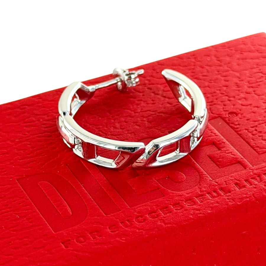 DIESEL（ディーゼル） シルバー925 片耳ピアス シルバー フープ ピアス