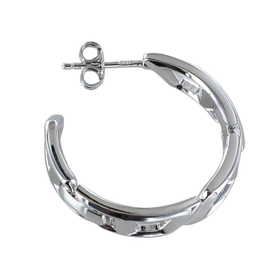 DIESEL（ディーゼル） シルバー925 片耳ピアス シルバー フープ ピアス