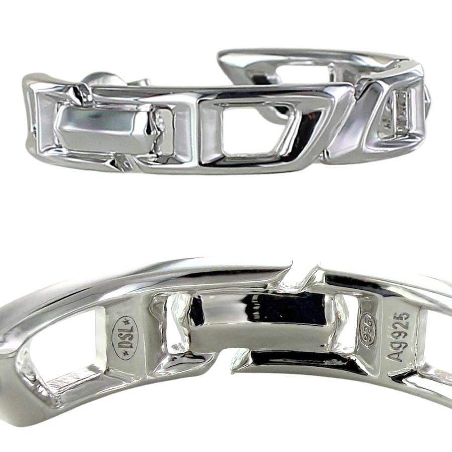 DIESEL（ディーゼル） シルバー925 片耳ピアス シルバー フープ ピアス