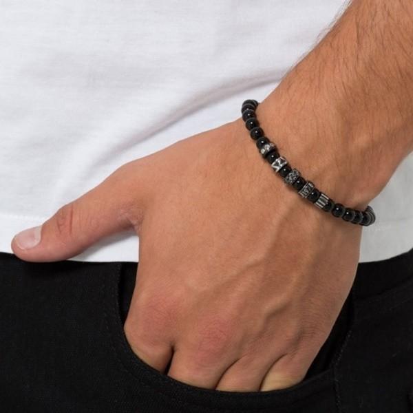 Diesel ディーゼル メンズ アクセサリー Bracelet ブレスレット ブラック キュービックジルコニア 数珠タイプ 男性用 彼氏 Dx あすつく Dx 腕時計ノップル 通販 Yahoo ショッピング