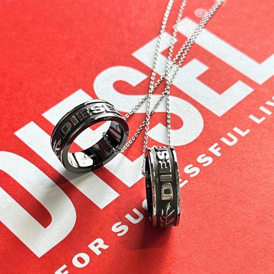 DIESELネックレス　リングセット DIESEL ラッピング済 ギフトセット ペアネックレス ディーゼル